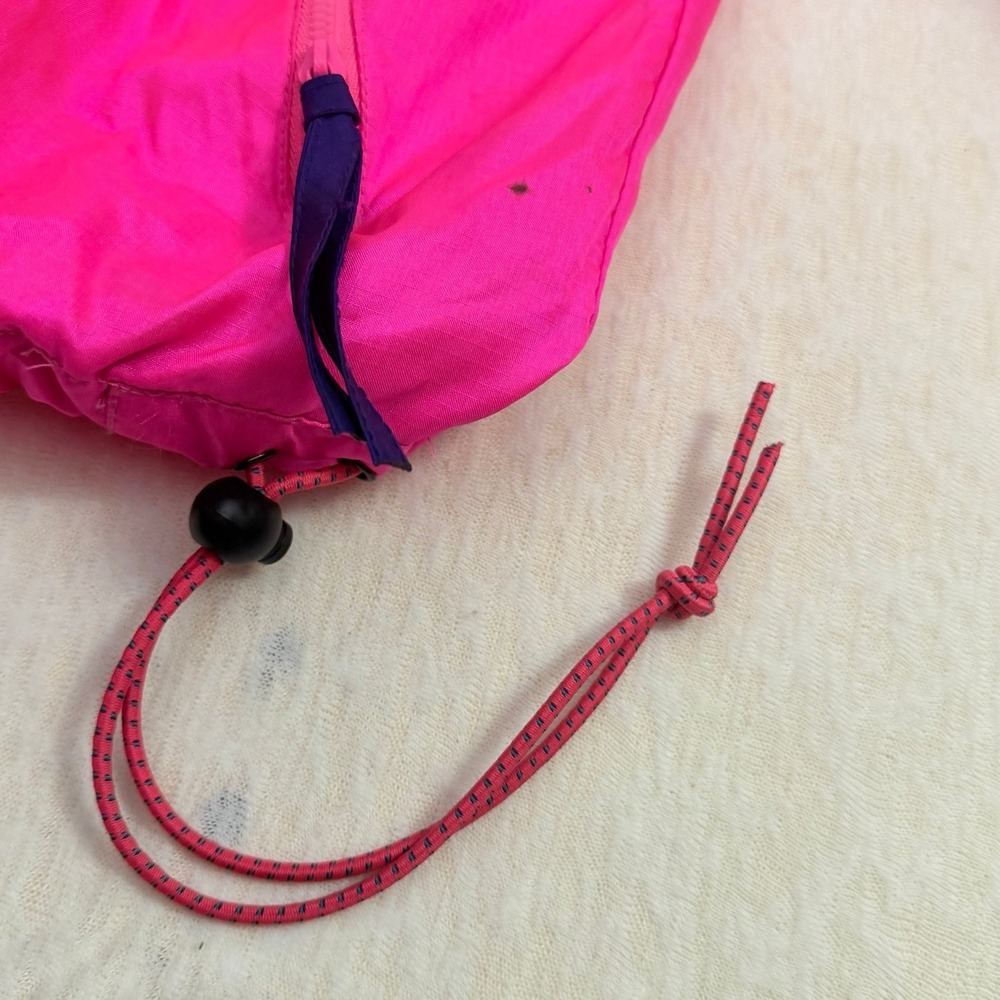 Vintage Columbia Windbreaker‎ Jacket Womens L Neon Pink Purple 90s Half Zip - Picture 8 of 8